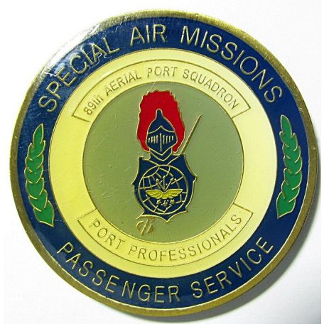 US Special Air Missions 89th Aerial Port Squadron Passanger Service Coin