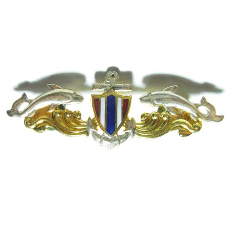 Thai Navy Seal Badge with Sharks Side and Royal Thai Navy Shield