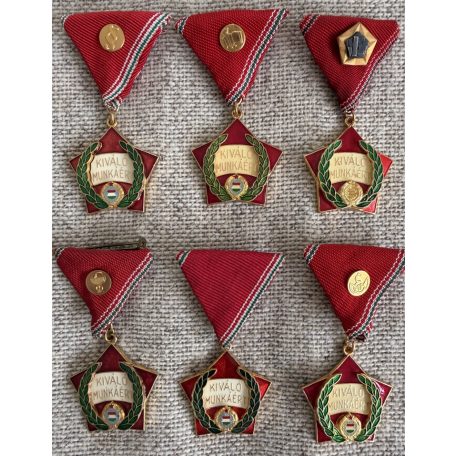 Hungarian Lot of 6 Excellent Work Medals with various ministerial ribbon devices