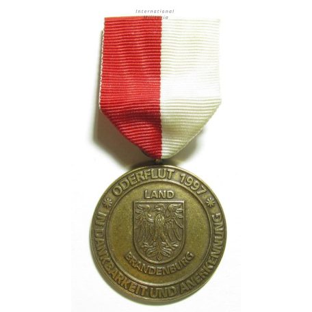 German Brandenburg Oderflut Flood Protection Medal 1997