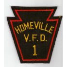 Homeville Volunteer Fire Dept. VFD. Sew On Patch 