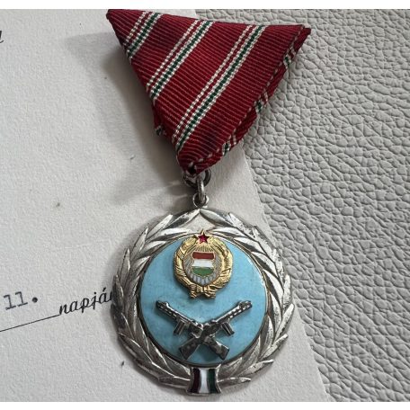 Hungarian Service Merit Medal 1957 awarded to a warden of the Prison Services