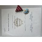 Hungarian Service Merit Medal 1957 awarded to a warden of the Prison Services