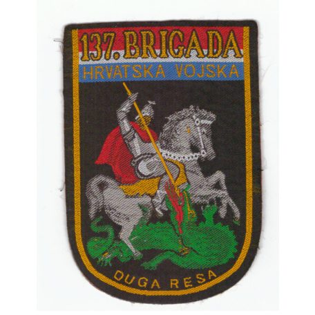  Croatian Army 137. Brigade HV. Duga Resa PATCH - Yugoslavian War 1990s