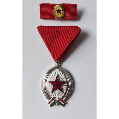 Hungarian Labour Order of Merit Silver Grade with Ribbon Bar