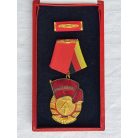 East Germany DDR Order Banner Of Labor Level II. Bartel with award certificate and case
