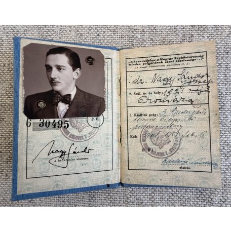 Hungarian Peoples Army Military Photo ID booklet 1951 issued for a Ww2 veteran