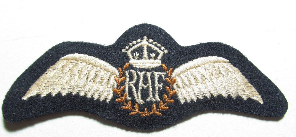 British WW2 Royal Air Force RAF Pilot Wings Badge padded - i