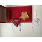 Hungarian Medal for Excellent Work with Award certificate, Original signature of Béla Köpeczi minister of Education