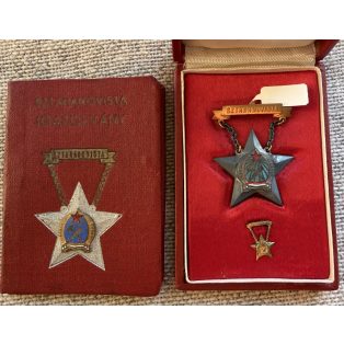   Hungarian Stakhanovite Award Medal set with Award documents LOW 3 digit serial number, 146 !!! 1954