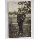 original WW1 Hungarian Brave Soldier Photo Postcard w/ Mobilization Cross, Iron Merit Cross, Bravery Medal