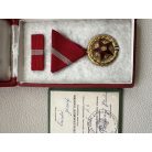 Hungarian Socialist Work Merit Medal 1954 with award certificate
