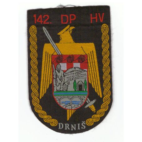 Croatian Army - 142. Home Guard Regiment Drniš/Drnish PATCH - Yugoslavian War 1990s