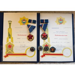   Hungarian Medal and badge lot issued to a Volunteer Police Officer