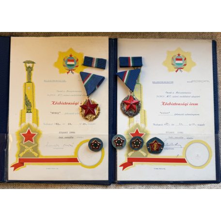 Hungarian Medal and badge lot issued to a Volunteer Police Officer