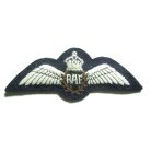  British WW2 Royal Air Force RAF Pilot Wings Badge padded mod 3.