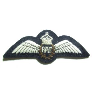    British WW2 Royal Air Force RAF Pilot Wings Badge padded mod 3.