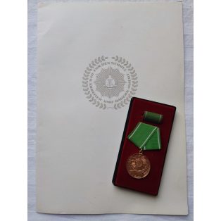  East Germany DDR Police Medal “For Outstanding Achievements” in Bronze with award certificate and case