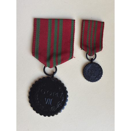 Indonesia GOM VII. Islamic Rebellion War Medal w/ Miniature 1949-1962