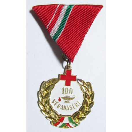 Hungarian Blood Donation (Red Cross) Medal 100th time