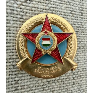   Hungarian MoI “KUN BELA” Police Warrant Officer School Academy badge 1981-1989