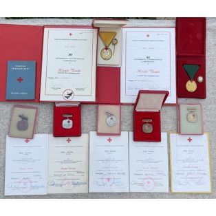   Hungarian Red Cross named Medal Group of 7 with award certificates