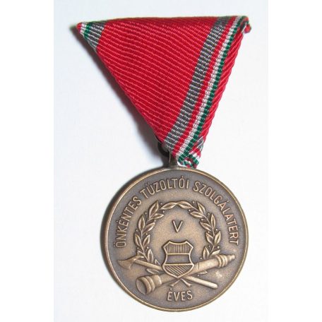 Hungarian For Volunteer Fire Service Medal 5 Year