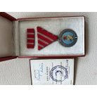 Hungarian Labour Merit Medal 1954 type with same year award certificate to a writer