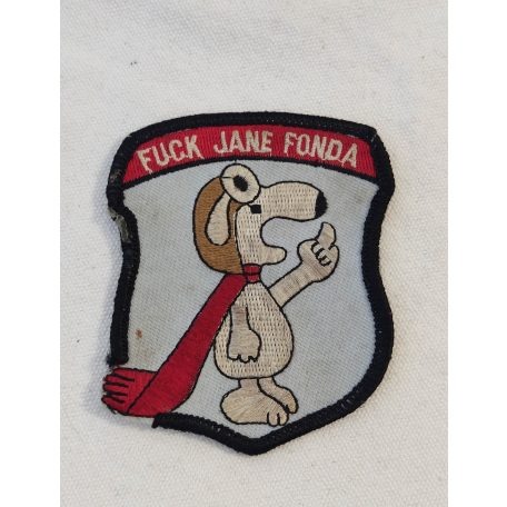 US Air Force Vietnam War F*** Jane Fonda Snoopy Red Scarfs 20th Tactical Air Support Squadron Shoulder Iron Patch