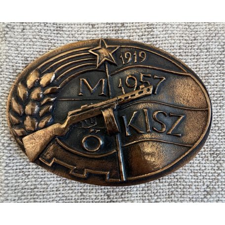 Hungarian large Labor Militia / KISZ table medal for community achievements