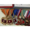   Hungarian 9 medals mounted medal bar w/ award certificates to a Peoples Army staff officer