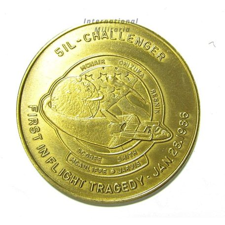 Memorial Coin NASA Challanger 5, 1986.Jan.28