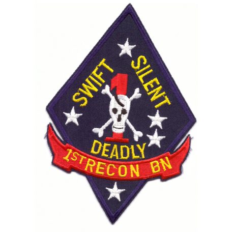 US Marine Corps 1st Reconnaissance Battalion "Swift Silent Deadly" PATCH