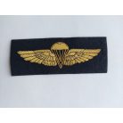  Unknown (Indonesian?) Parachutist Airborne Wings Badge heavy golden embrodiery Black
