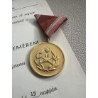 Hungarian 15 Years Defence Service Medal with award certificate