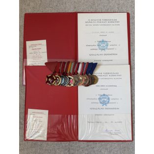   Hungarian large Medal Bar of General Varga, Chief Firefighter of Hungary, + award certificates