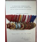 Hungarian large Medal Bar of General Varga, Chief Firefighter of Hungary, + award certificates
