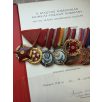   Hungarian large Medal Bar of General Varga, Chief Firefighter of Hungary, + award certificates