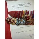 Hungarian large Medal Bar of General Varga, Chief Firefighter of Hungary, + award certificates