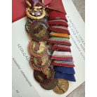 Hungarian large Medal Bar of General Varga, Chief Firefighter of Hungary, + award certificates