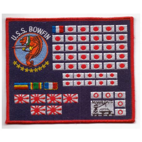 USS Bowfin SS 287 - WWII Battleflag PATCH