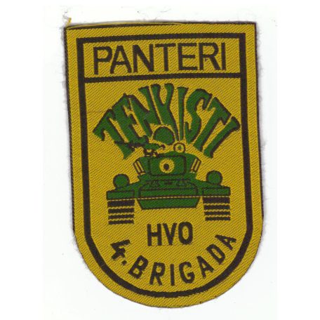  Croatia’s Defense Council- Panteri Tankers HVO 4th Brigade patch - Yugoslavian War 1990s