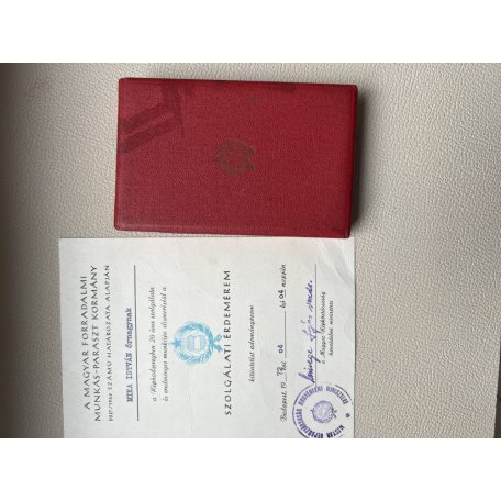 Hungarian Long Service Medal for 20 Years of Service in the Armed Forces (1965) - awarded to a major of the Peoples Army.