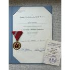 Hungarian Order of Socialist Work medal with award documents 1962