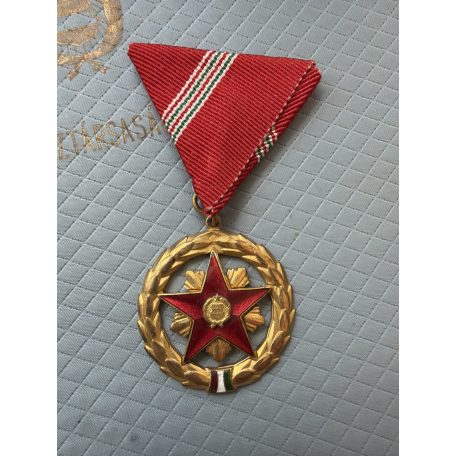 Hungarian Order of Socialist Work medal with award documents 1962
