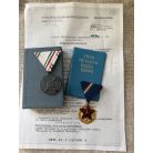 Hungarian 1956 Revolution medal pair with award certificates