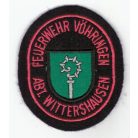 Vöhringen, Abteilung Wittershausen City Germany Freiwilligen Feuerwehr/Fire Department Patch