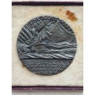 ww1 1915 Sinking of the Lusitania - German Medal in Box and Paper, rare