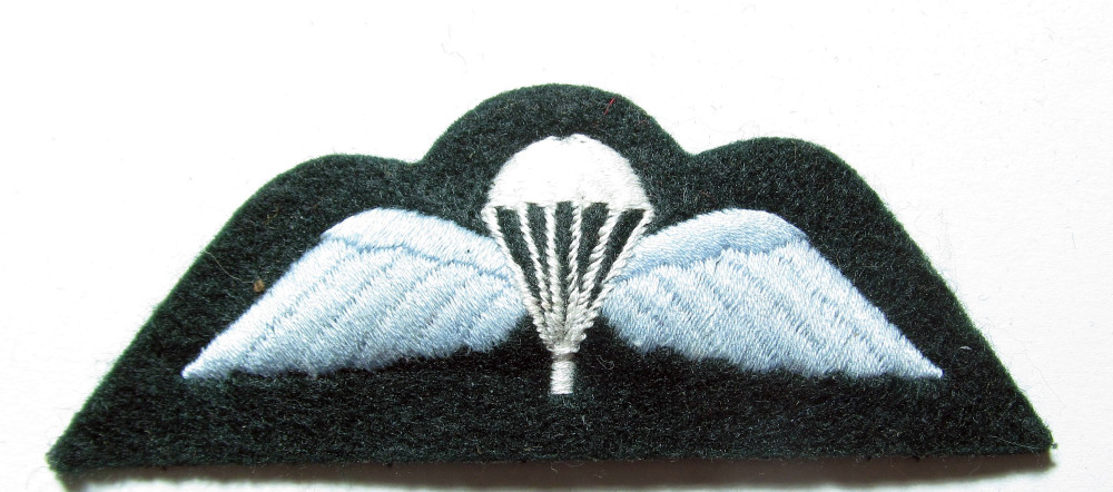 British Royal Air Force RAF Parachute with Wings Badge padde