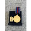   German cased Voluntary Firefighter Medal in Gold for 40 years - Brandenburg